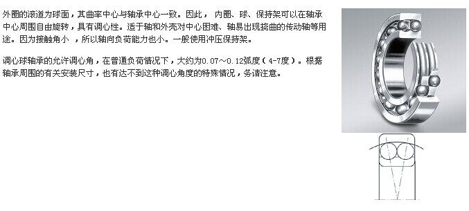 调心球轴承简介
